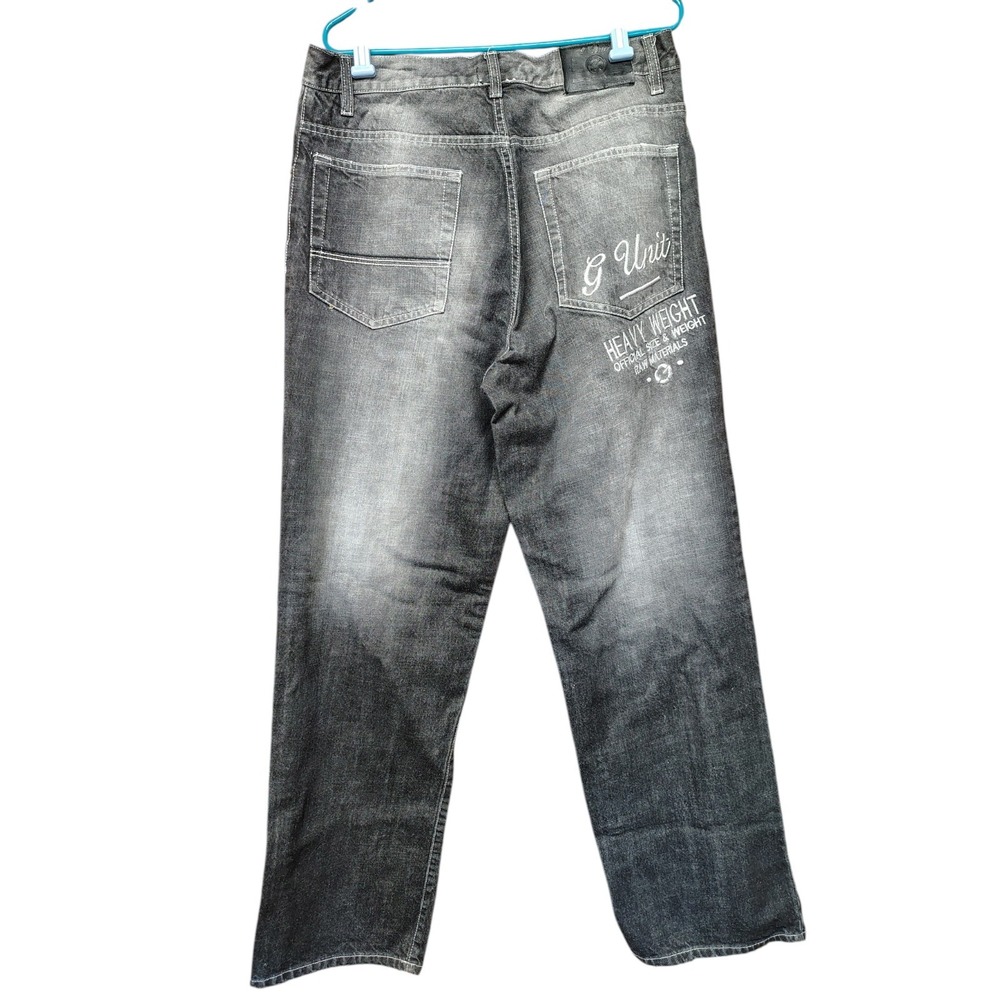 Vintage y2k baggy jeans trust embroidered g unit hip hop skater wide leg 38x34‎